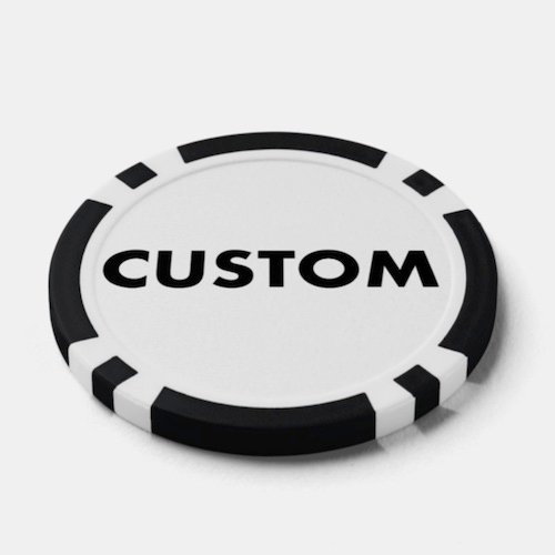 BLACK Personalized custom Poker Chip, Casino Token.