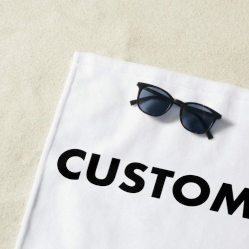 Large personalized custom beach towel close up Large personalized custom beach towel close up.