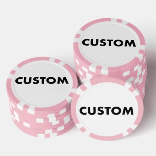 PINK Personalized custom Poker Chips, Casino Tokens PINK Personalized custom Poker Chips, Casino Tokens.
