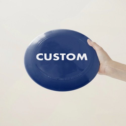 Personalized custom BLUE Ultimate Wham-O Frisbee.