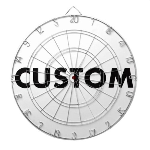 Personalized custom Dartboard front view.