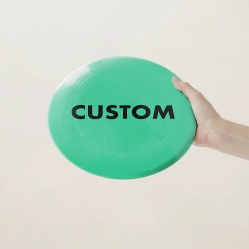 Personalized custom GREEN Ultimate Wham-O Frisbee.