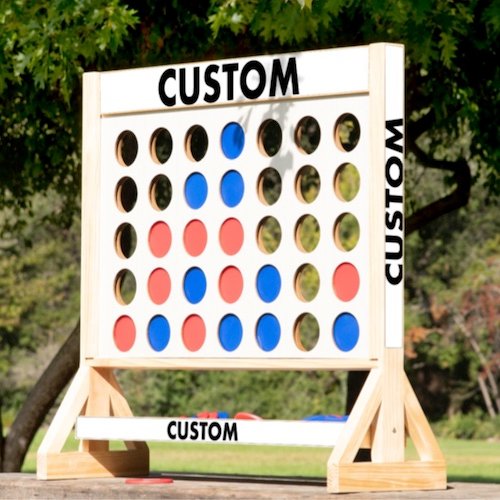 Personalized custom Giant Fast Four pictured on lawn.