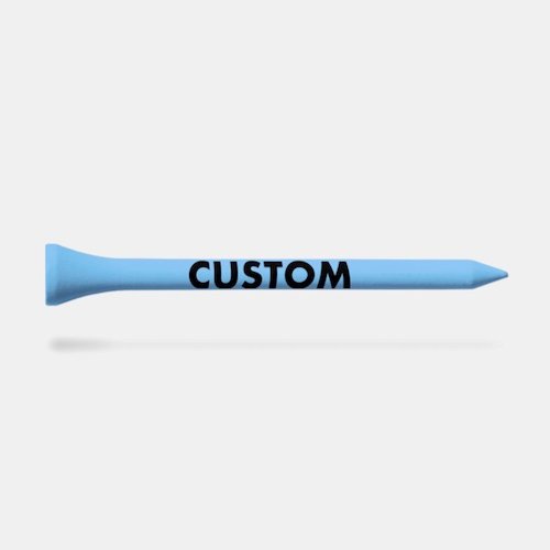 Personalized custom Golf Tees - side shaft of BLUE tee, set of 25 Personalized custom Golf Tees - side shaft of BLUE tee, set of 25.
