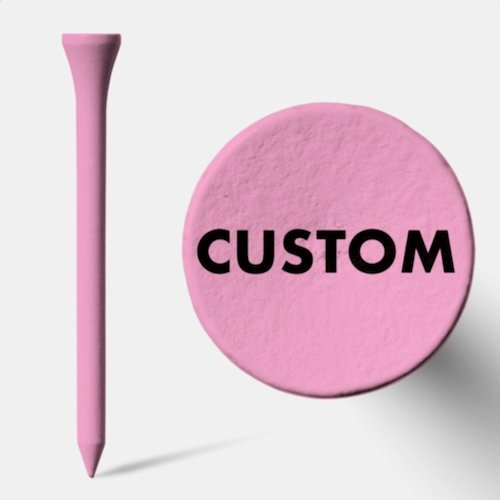 Personalized custom Golf Tees - top head of PINK tee, set of 25 Personalized custom Golf Tees - top head of PINK tee, set of 25.
