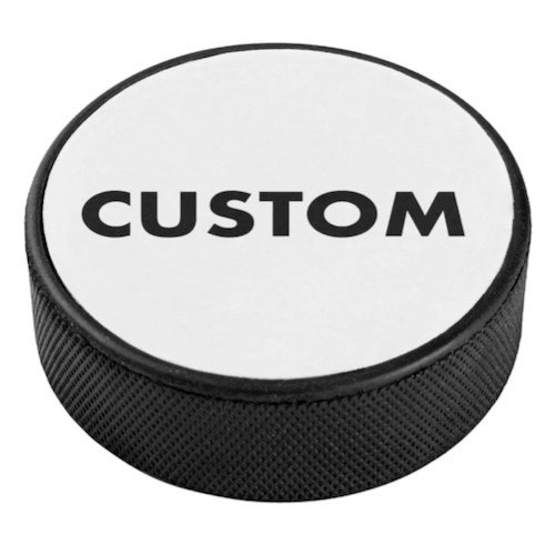 Personalized custom Hockey Puck regulation size.