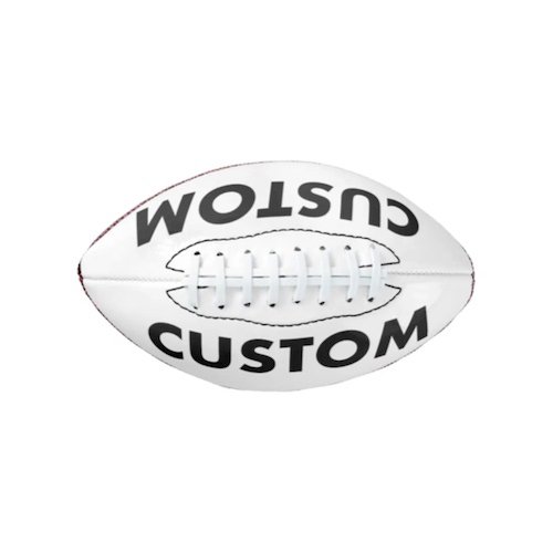 Personalized custom Mini Football (American) 2 panel print front view.