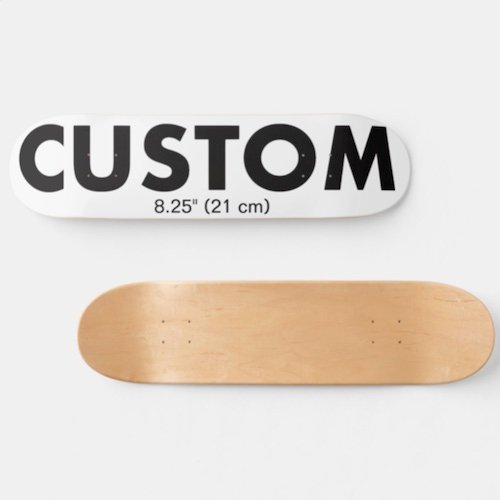 Personalized custom Skateboard Deck 8.25" (21 cm).