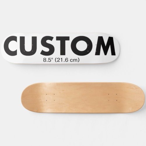 Personalized custom Skateboard Deck 8.5" (21.6 cm).