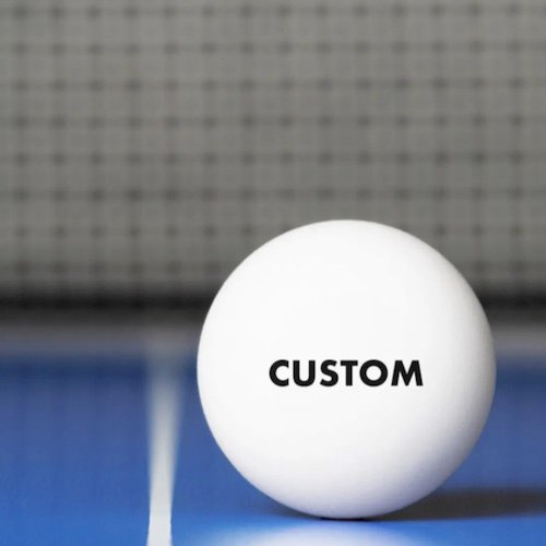 Personalized custom THREE STAR WHITE Table Tennis Ping Pong Ball.