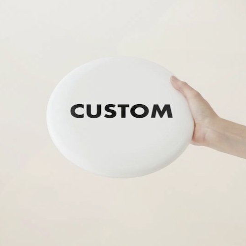 Personalized custom WHITE Ultimate Wham-O Frisbee.