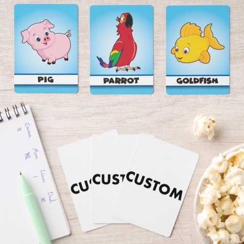 Personalized custom MATCH classic card game with score pad and popcorn Personalized custom MATCH classic card game with score pad and popcorn.