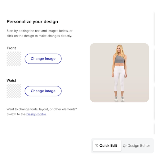 Click Design Editor button bottom right - Custom Capri Infinite Color Background Editing Personalized custom Giant Fast Four pictured with player dropping chip disc.