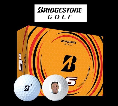 Bridgestone e6 custom photo golf balls.