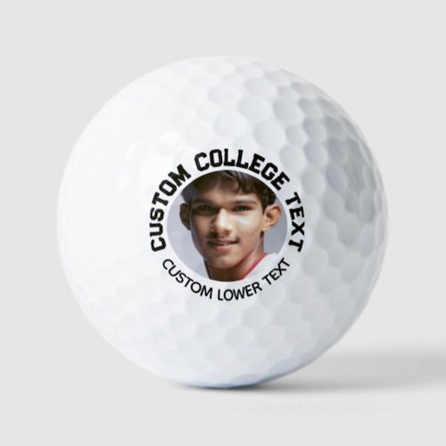 College font personalized text photo golf balls template College font personalized text photo golf balls template.