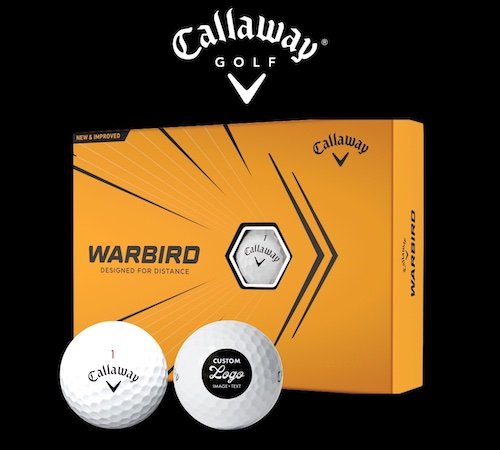 Custom golf balls Callaway Warbird logo golf balls.