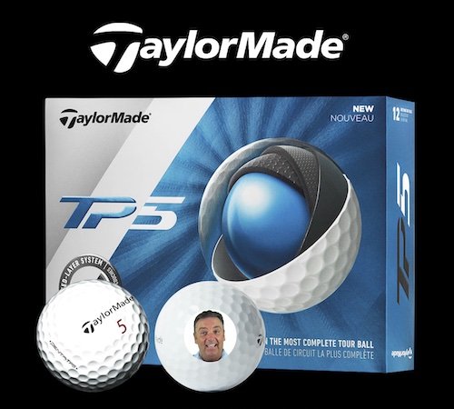 Taylor Made TP5 custom photo golf balls.