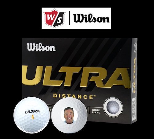 Wilson Ultra 500 Distance custom photo golf balls.