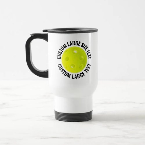 Large Size Text White Stainless Steel Personalized Pickleball Travel Mug Large Size Text White Stainless Steel Personalized Pickleball Travel Mug.