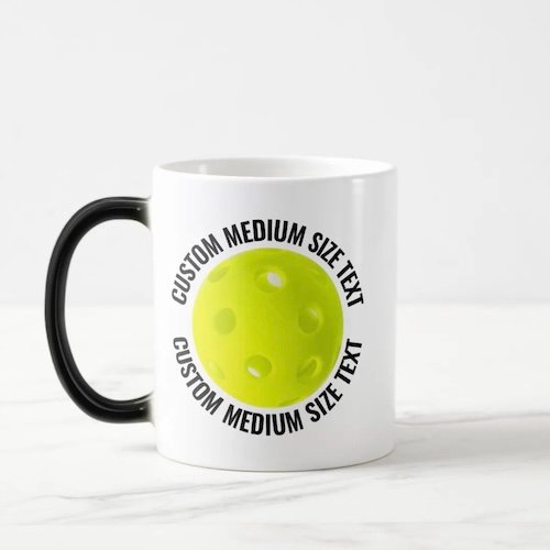 Medium Text 11oz Magic Heat Changing Personalised Pickleball Mug Medium Text 11oz Magic Heat Changing Personalised Pickleball Mug.