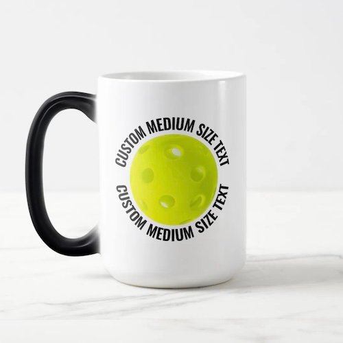 Medium Text 15oz Magic Heat Changing Personalised Pickleball Mug Medium Text 15oz Magic Heat Changing Personalised Pickleball Mug.