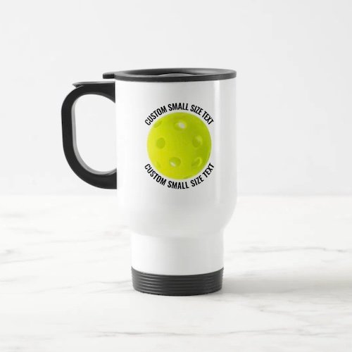 Small Size Text White Stainless Steel Personalized Pickleball Travel Mug Small Size Text White Stainless Steel Personalized Pickleball Travel Mug.