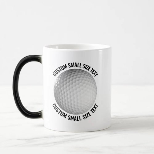Small Text 11oz Magic Heat Changing Personalised Golf Mug.