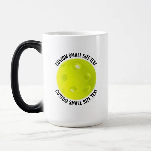 Small Text 15oz Magic Heat Changing Personalised Pickleball Mug Small Text 15oz Magic Heat Changing Personalised Pickleball Mug.