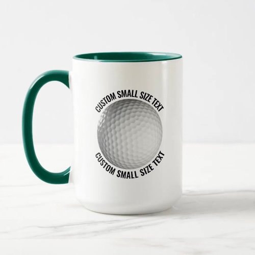 Small Text HUNTER GREEN Combo 15oz Custom Golf Mug.