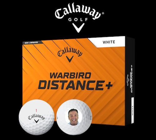 Callaway Warbird Distance+ custom photo golf balls.